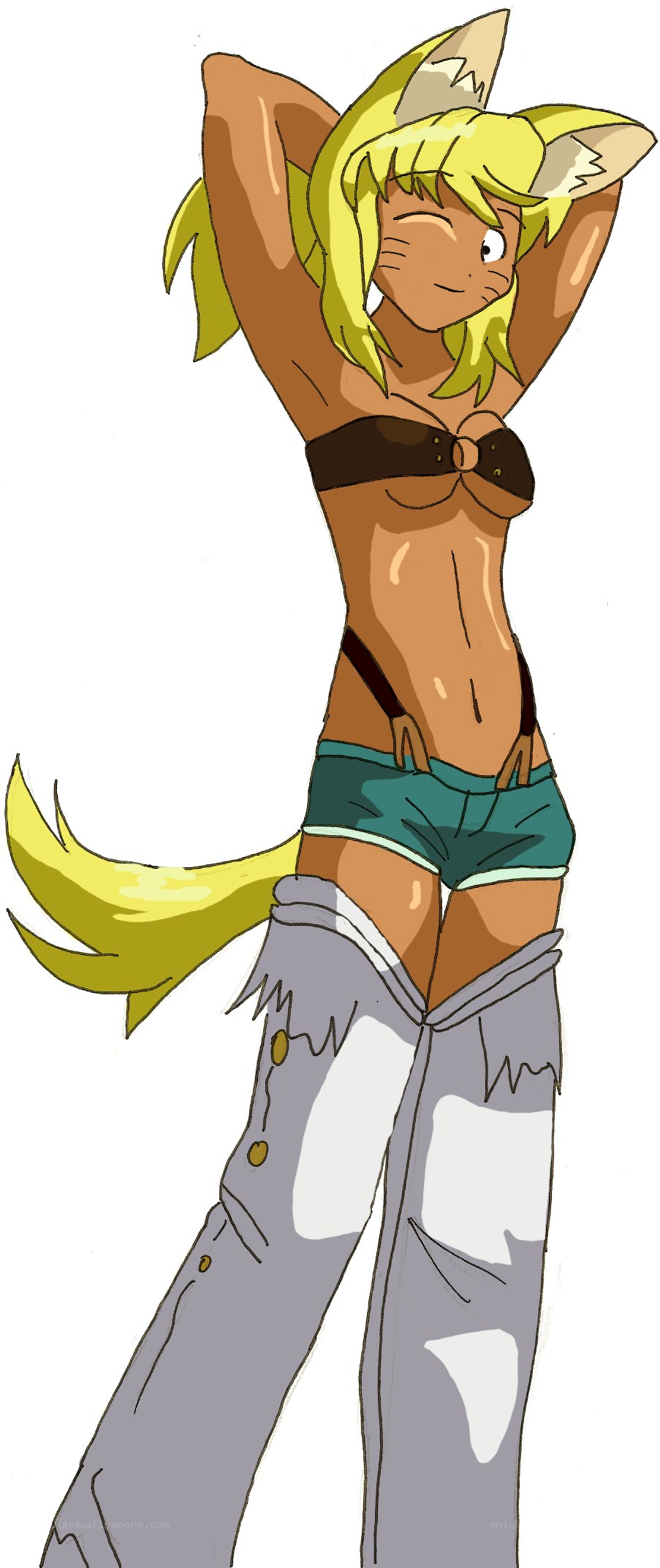 anthropomorphic cat girl character