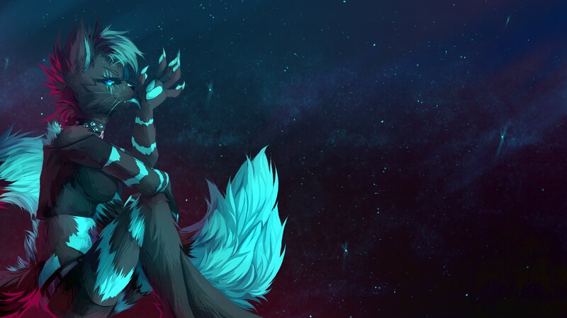 Anthropomorphic Cat in Space