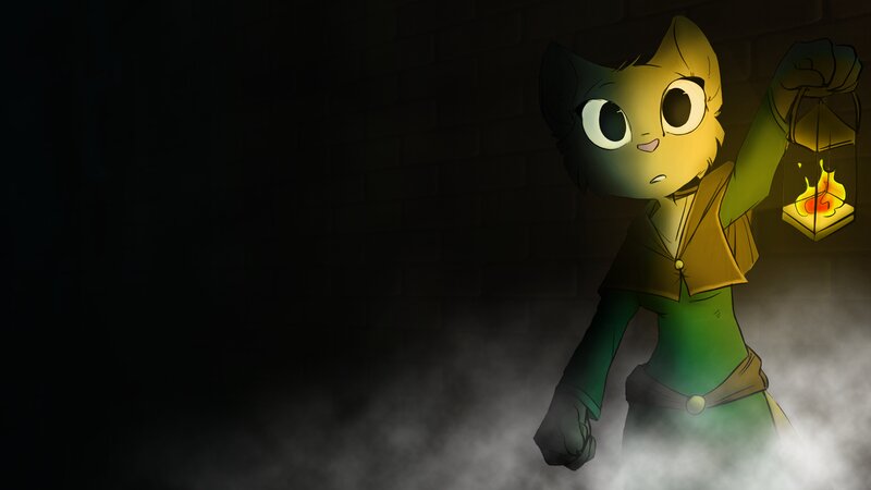 Anthropomorphic Cat with Lantern