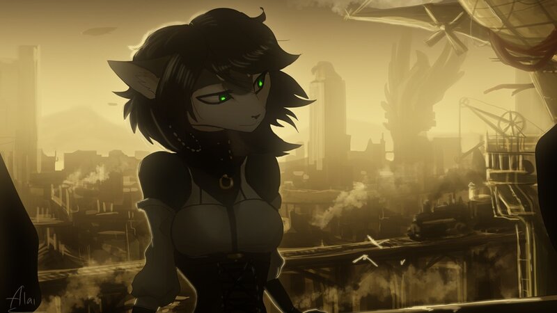 Anthropomorphic Cat Woman — Brown