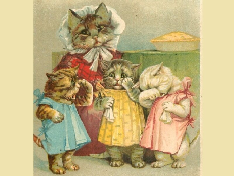 Anthropomorphic Cats — Green