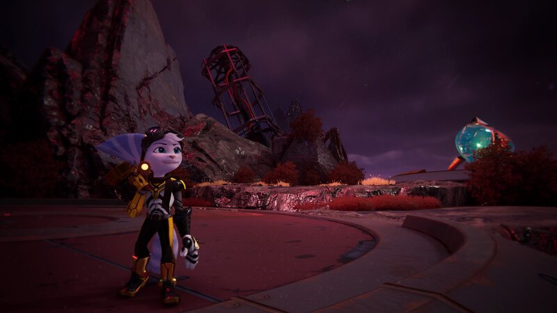 Anthropomorphic Character — Purple, Dramatic