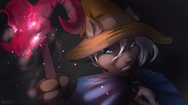 Anthropomorphic Character with Staff