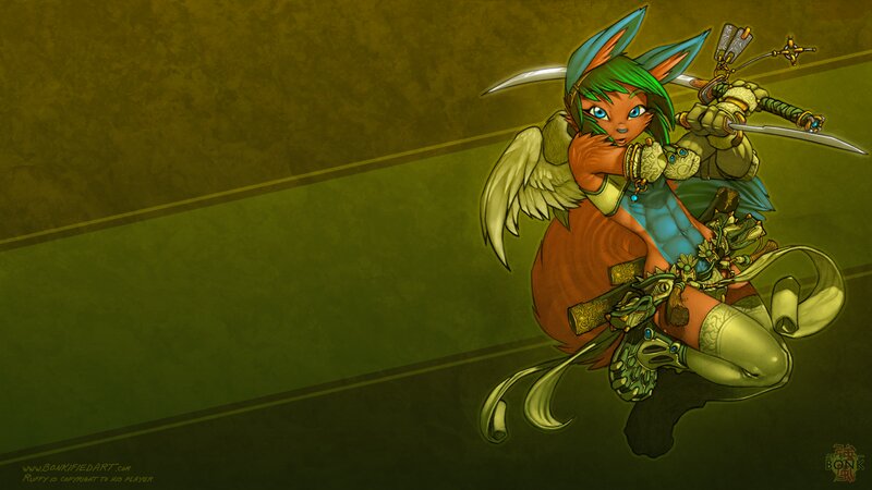 Anthropomorphic Character with Wings