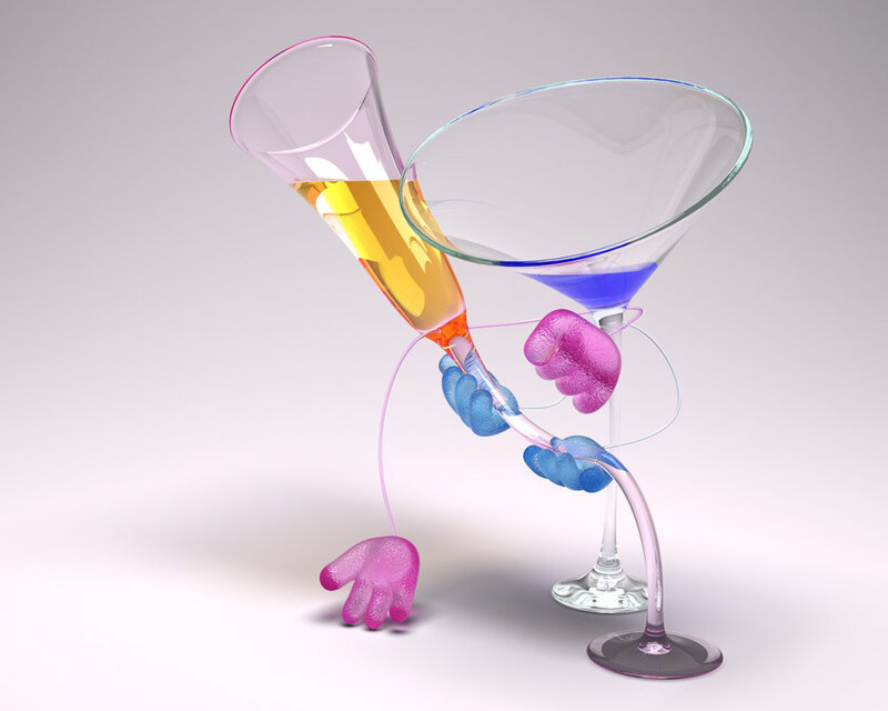 Anthropomorphic Cocktail Glasses