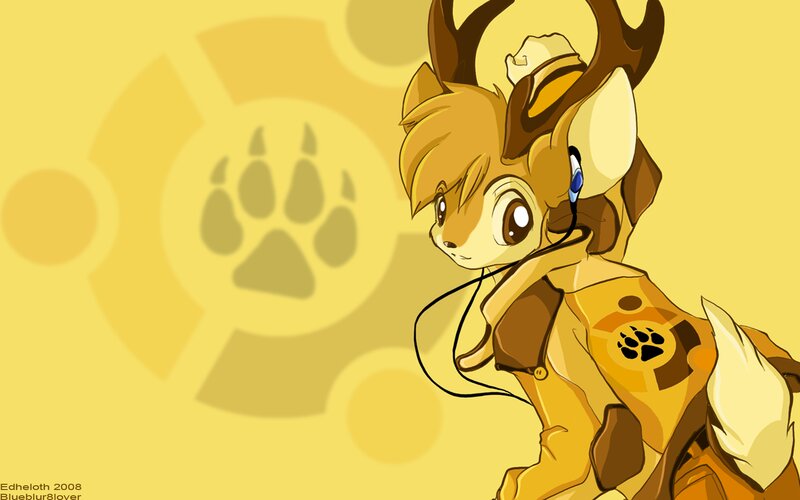 Anthropomorphic Deer Character — Yellow