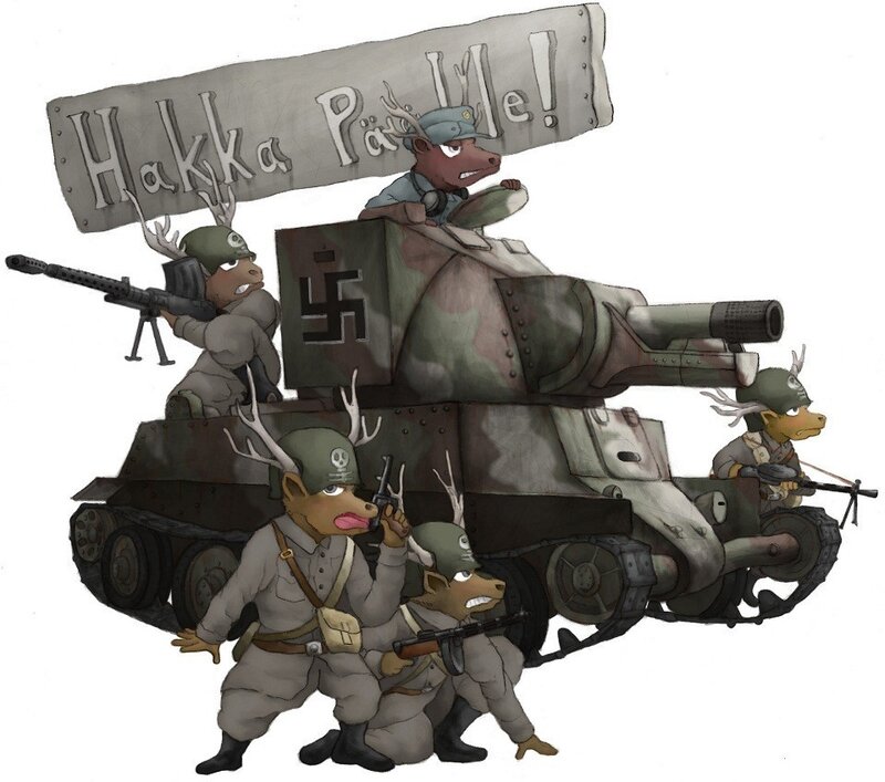 Anthropomorphic Deer Soldiers