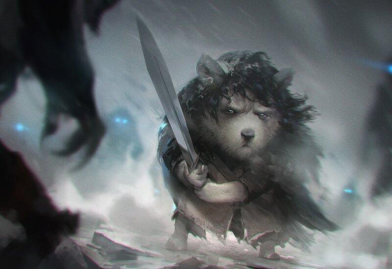 Anthropomorphic Dog Warrior