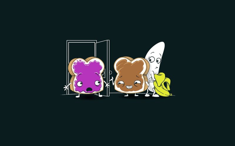 Anthropomorphic Food Characters — Black