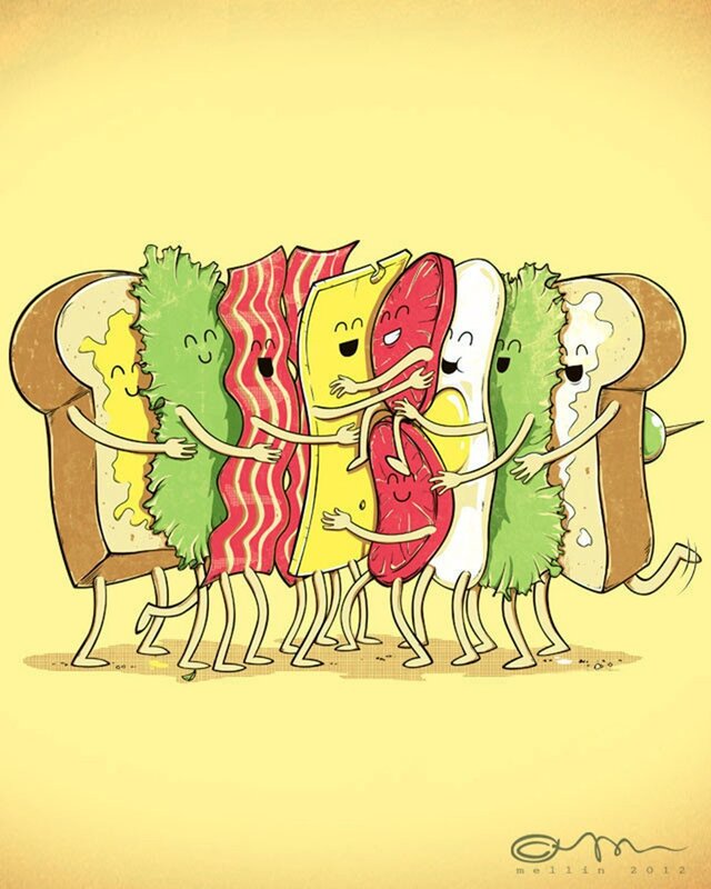 Anthropomorphic Food Characters — Yellow
