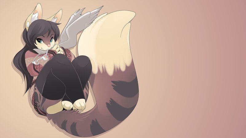 Anthropomorphic Fox Character — Beige