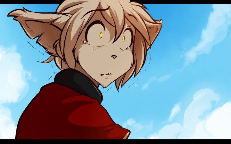 Anthropomorphic Fox Character — Blue, Serene