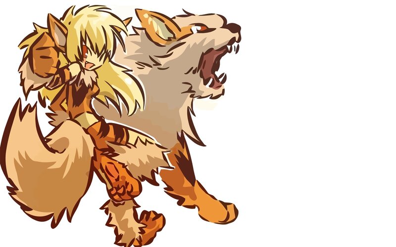 Anthropomorphic Fox Character — Brown, Aggressive