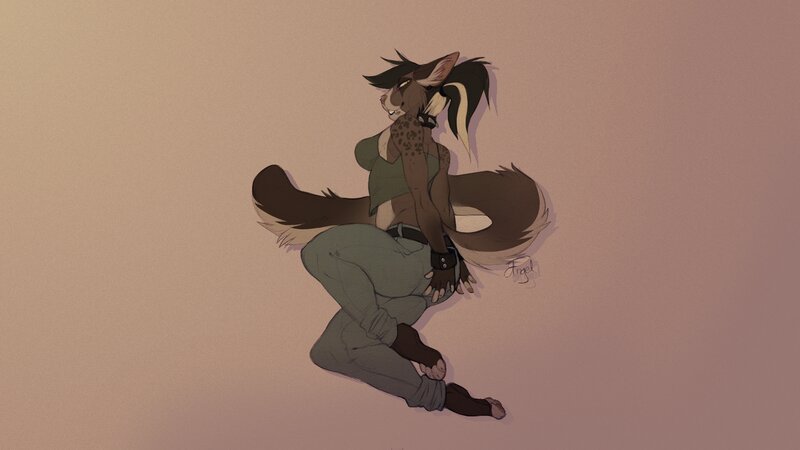 Anthropomorphic Fox Character — Brown, Neutral