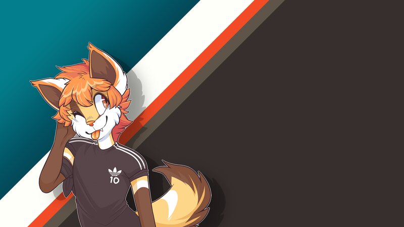 Anthropomorphic Fox Character — Brown, Playful, Digital Art