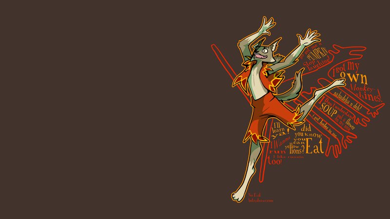 Anthropomorphic Fox Character — Brown, Playful