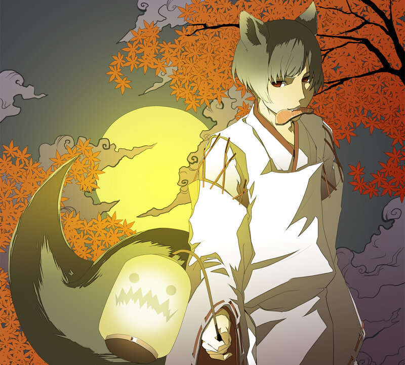Anthropomorphic Fox Character — Orange, Serene