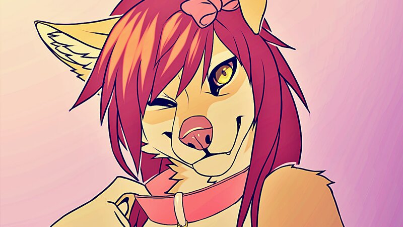 Anthropomorphic Fox Character — Pink, Playful, Digital Art