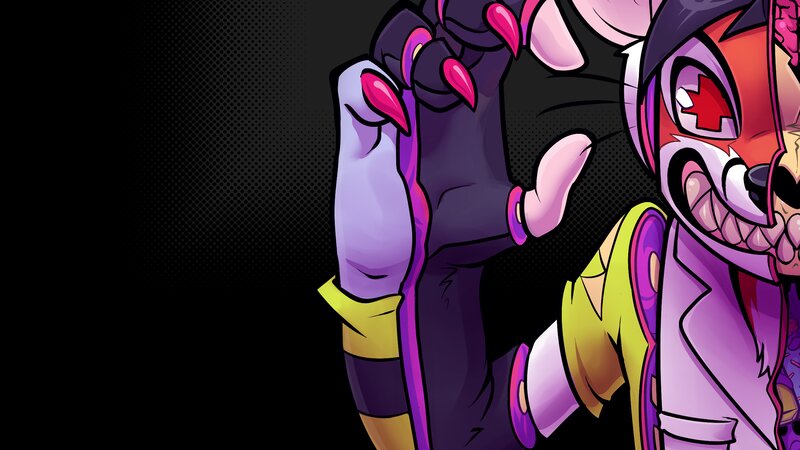 Anthropomorphic Fox Character — Purple, Dark, Menacing