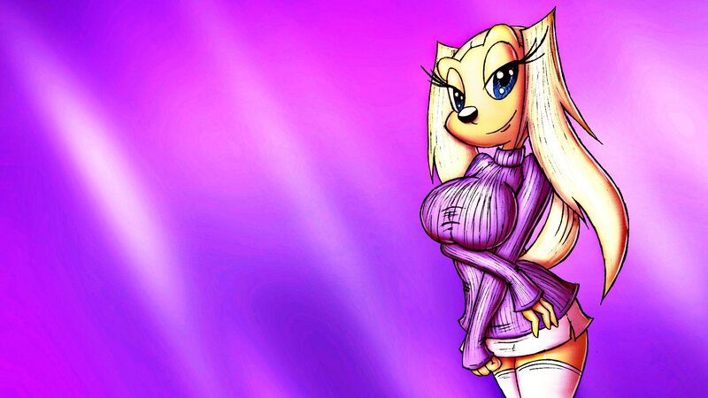 Anthropomorphic Fox Character — Purple, Dramatic, Digital Art