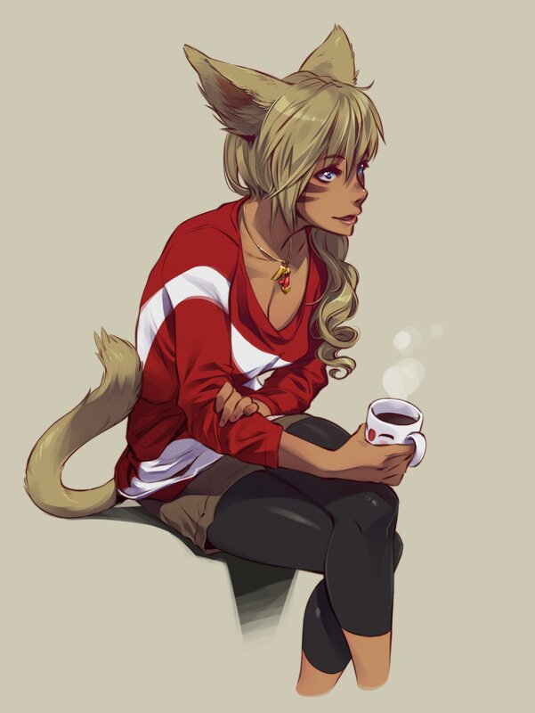 Anthropomorphic Fox Character — Red, Calm