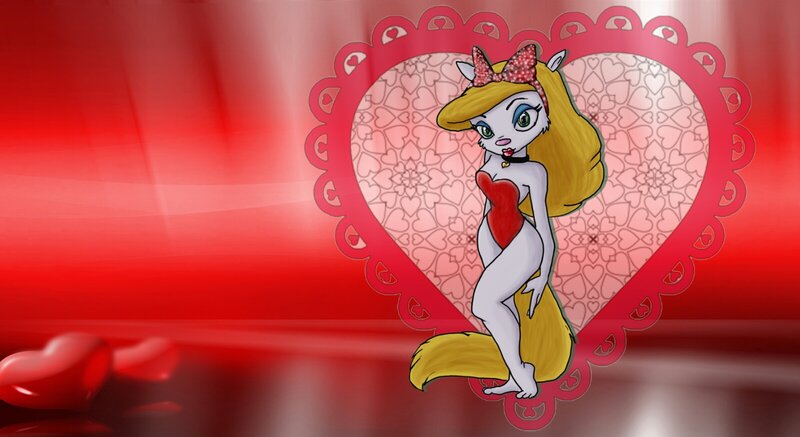 Anthropomorphic Fox Character — Red