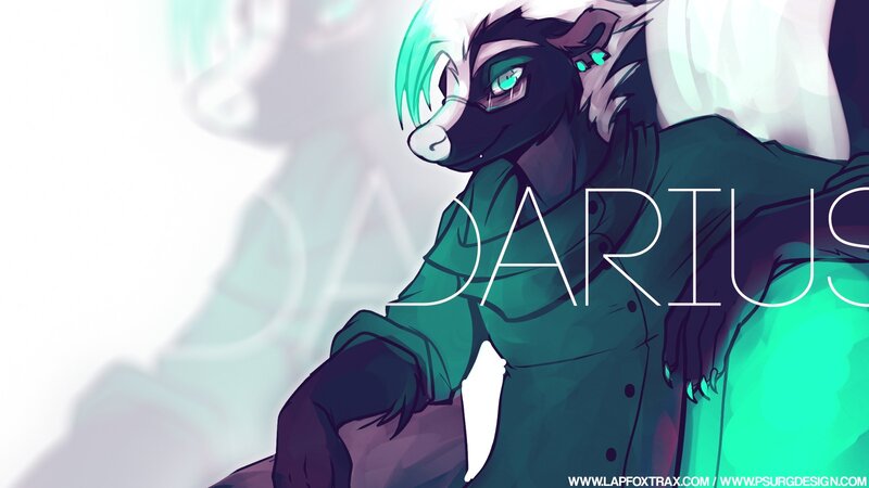 Anthropomorphic Fox Character — Teal, Dramatic