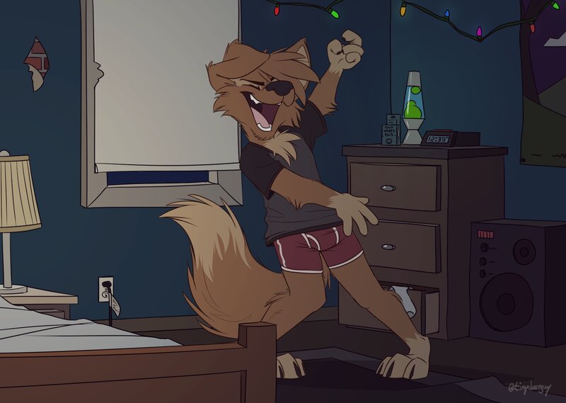 Anthropomorphic Fox Dancing