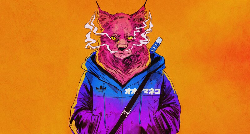 Anthropomorphic Fox in Hoodie