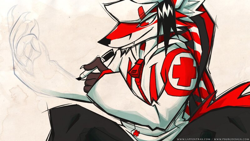 Anthropomorphic Fox in Medical Uniform