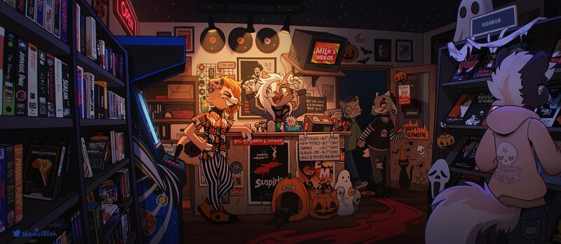 Anthropomorphic Fox in Store