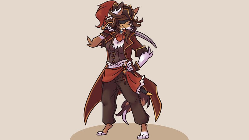 Anthropomorphic Fox Pirate