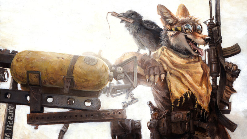 Anthropomorphic Fox Soldier — Brown