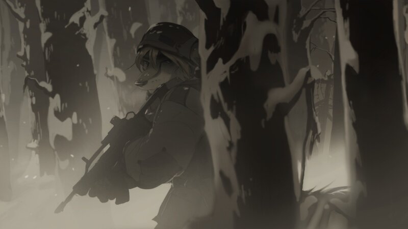 Anthropomorphic Fox Soldier — Gray