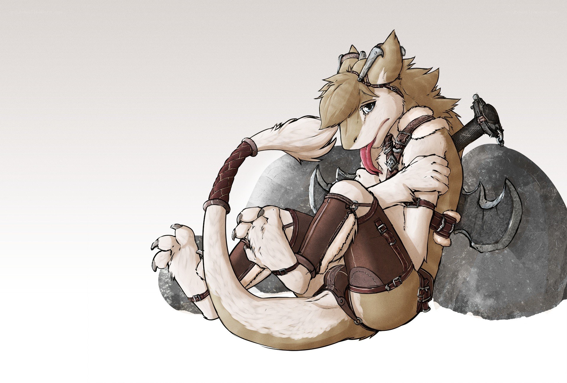 anthropomorphic fox warrior