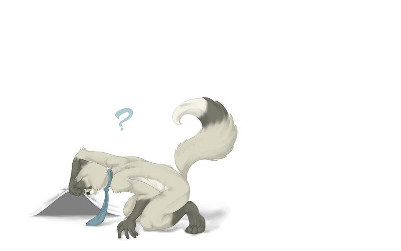 Anthropomorphic Fox — White
