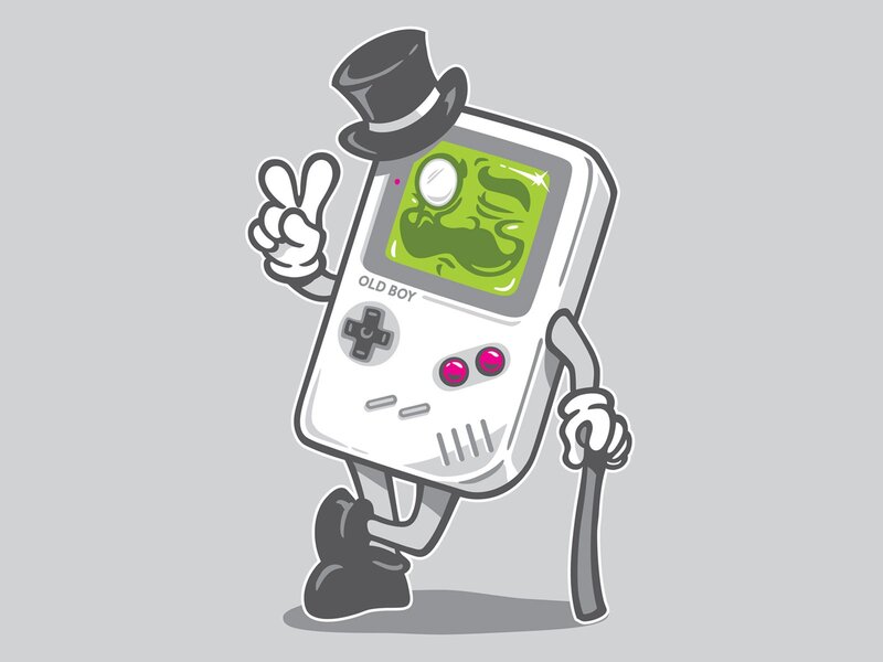 Anthropomorphic Game Console — Gray, Playful, Illustration