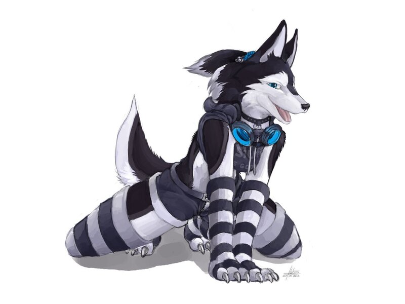 Anthropomorphic Husky Dog