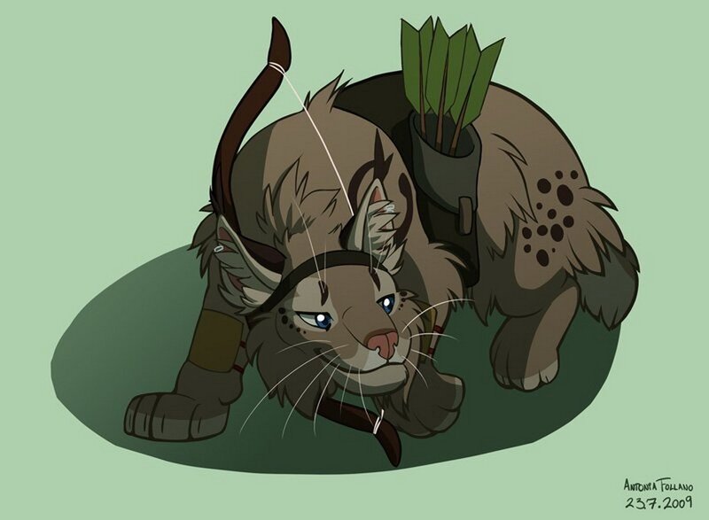 anthropomorphic lynx archer