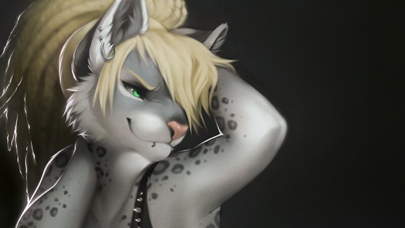 Anthropomorphic Lynx Character — Gray
