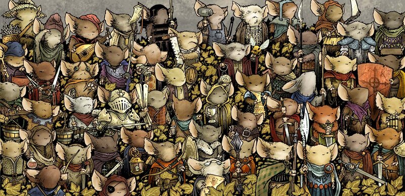 anthropomorphic mice gathering