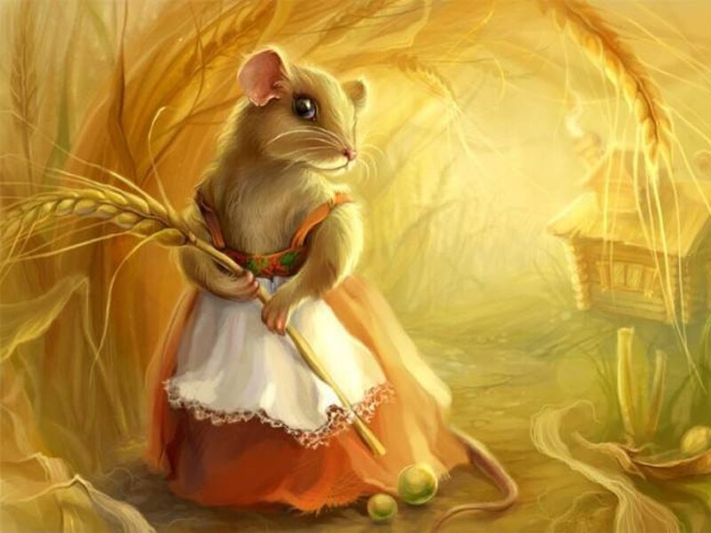 Anthropomorphic Mouse in Dress