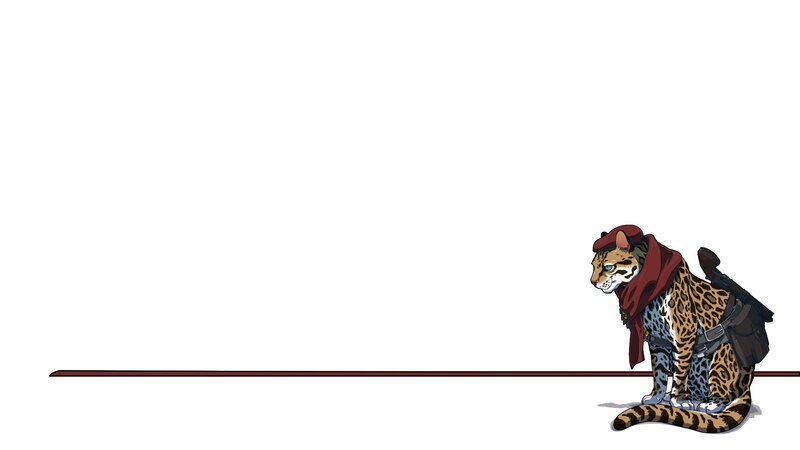 anthropomorphic ocelot character