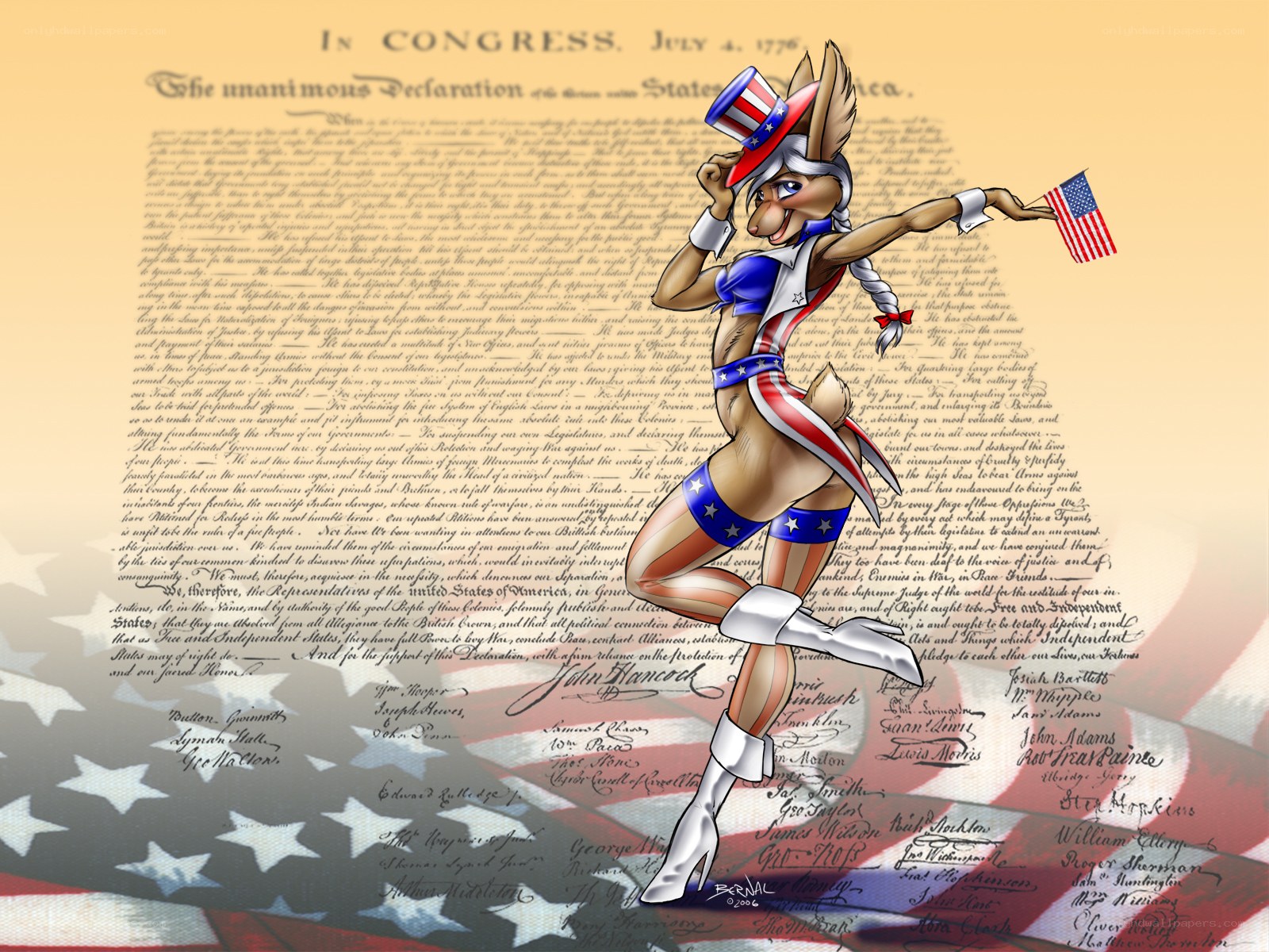 anthropomorphic patriot character