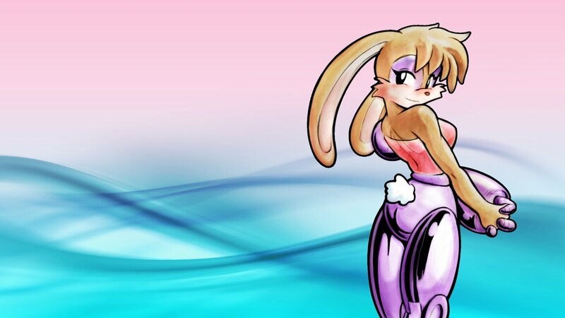 Anthropomorphic Rabbit Character — Pink