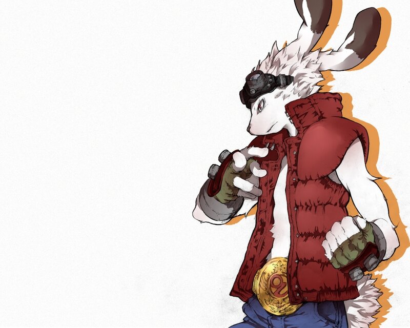 anthropomorphic rabbit character
