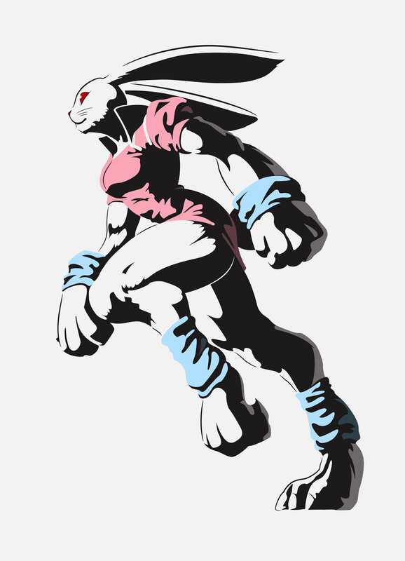 Anthropomorphic Rabbit Fighter