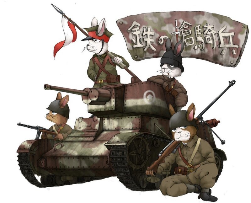 Anthropomorphic Rabbits in Military Gear