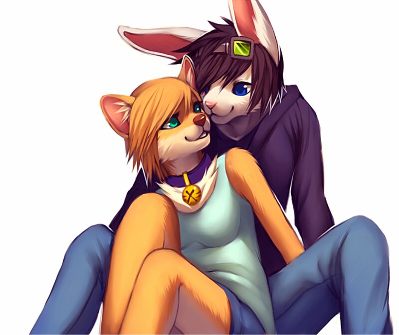 Anthropomorphic Rabbits — Orange