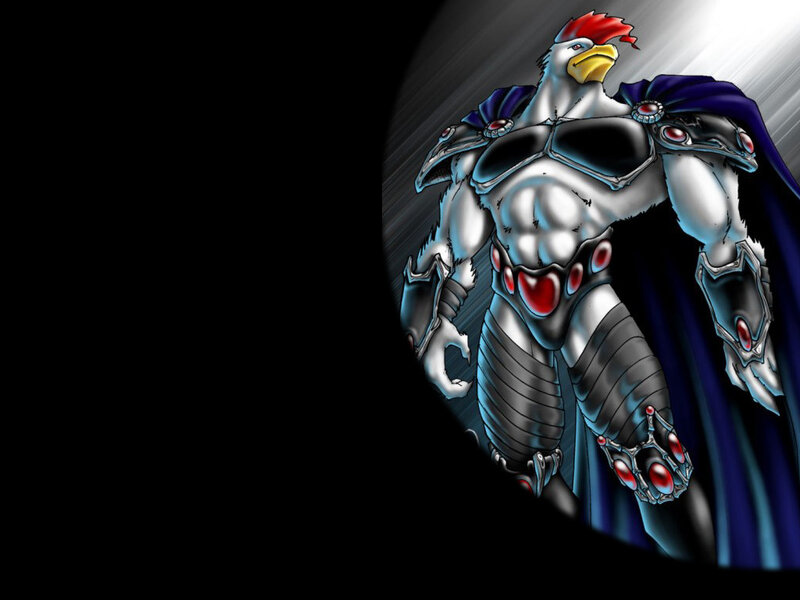 Anthropomorphic Rooster Warrior